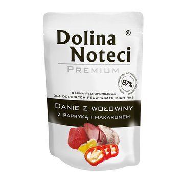 Пауч Dolina Noteci Premium Danie для дорослих собак усіх порід,яловичина з паприкою та локшиною,100 гр DN 100 (226) фото