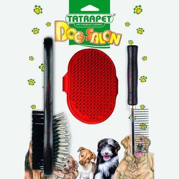 Набір для собак TETRAPET Dog Salon, щітка двосторон./гребінець/щітка силікон 482,79 фото