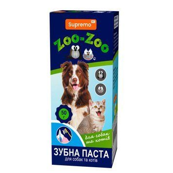 Зубна паста SUPREMO ZOO-ZOO для собак та котів (з екстрактом зеленого чаю, алое вера) /уп.9 шт, 50 гр НФ-00005402 (Z-235) фото