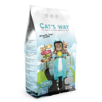 Бентонітовий наповнювач CAT'S WAY марсельске мило + бірюзові гранули, 5л CTSWY-004-1 фото