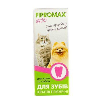 Краплі SUPREMO FIPROMAX БІО д/зубів гігієнічні, для котів і собак 15мл НФ-00002582 (FB-035) фото